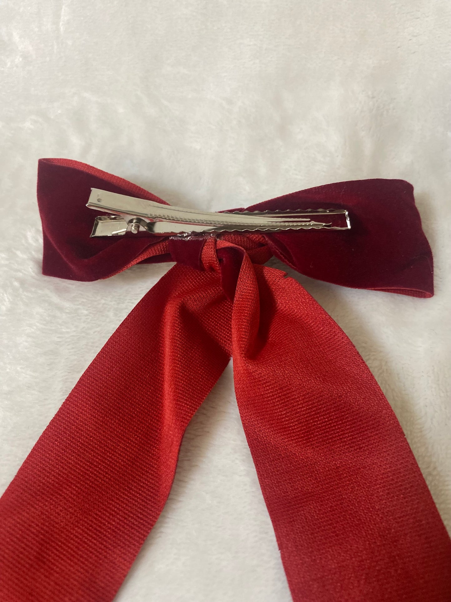 Bow Hair Clip and Claw and Velvet XL and Small Scrunchies Gift Box Hair Clip and Hair Ties Gift Biz