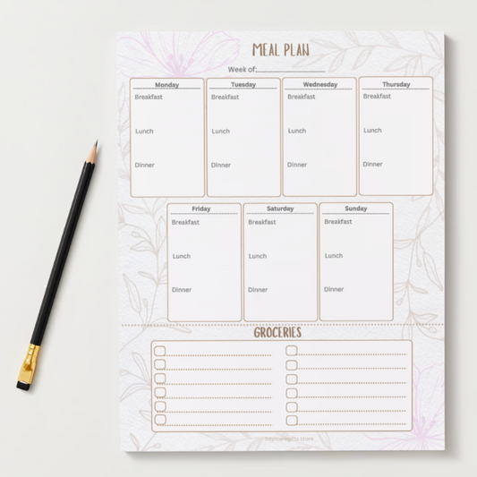 Weekly Meal Planner Notepad