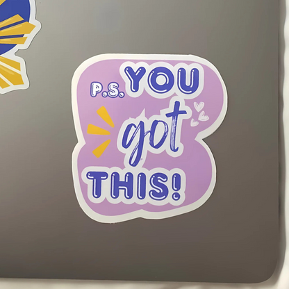 Sticker You Got This! Encouragement Daily Reminder Sticker Quote Gift for Teens and Kids