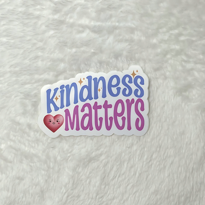 Sticker: Kindness Matters Promote Kindness Sticker Vinyl Daily Life Reminder Kindness Quote Saying Sticker