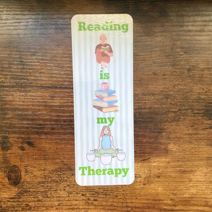 Reading is My Therapy Bookmark