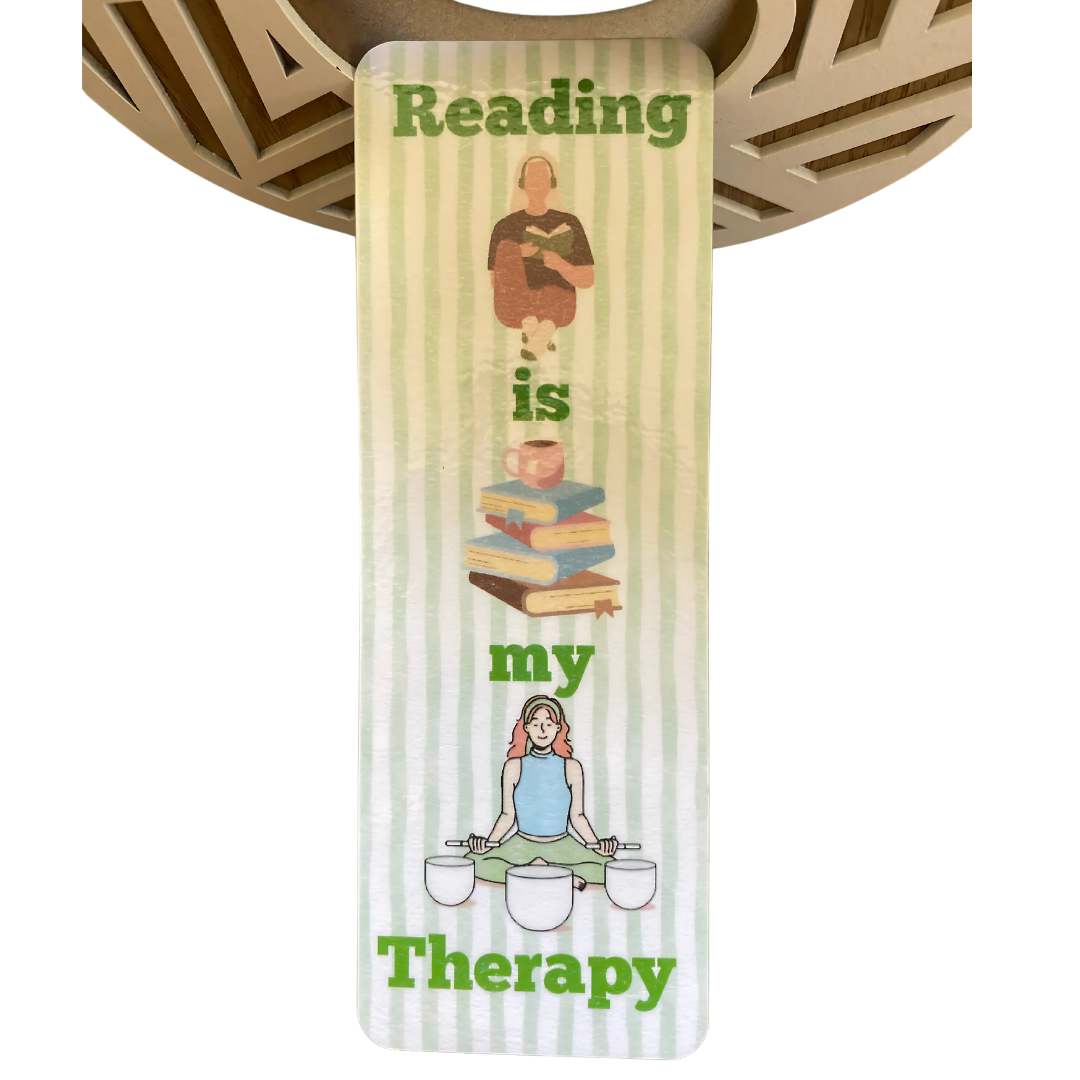 Reading is My Therapy Bookmark