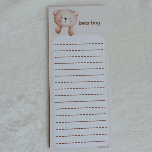 Notepad Bear Hug (4x8 in.)